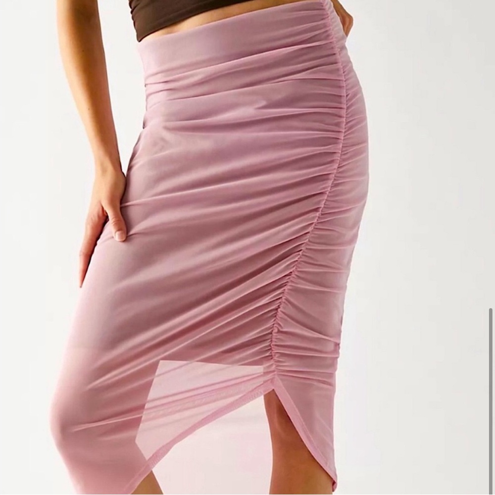 Free People Ruched Midi Skirt Small NWT